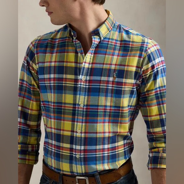 New Polo Ralph Lauren Classic Fit Plaid Button Down Oxford Shirt Men’s Xl
